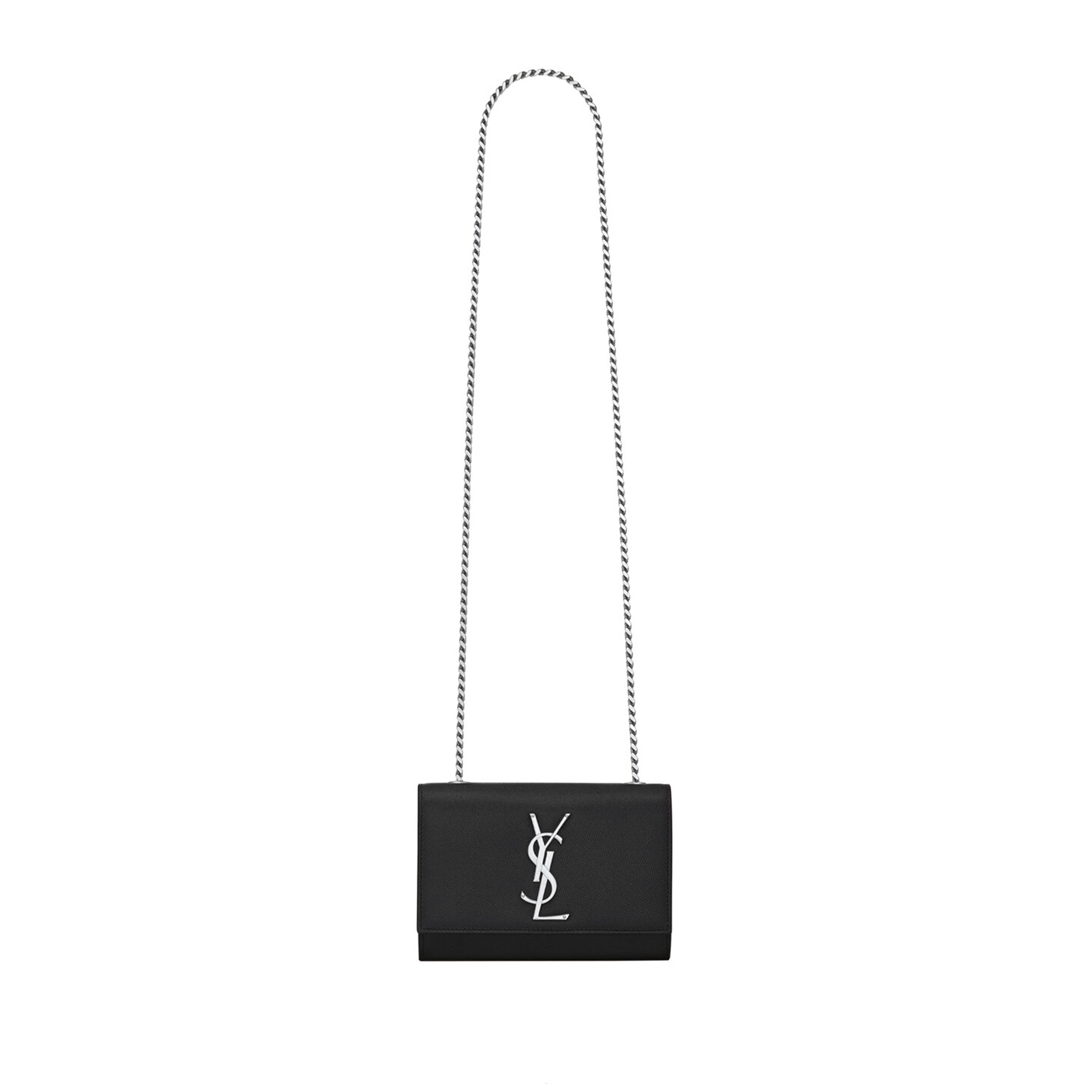 YSL KATE SMALL IN GRAIN DE POUDRE EMBOSSED LEATHER 469390BOW0N1000 (20*12.5*5cm)
